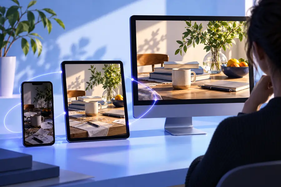 Illustration of image work across devices